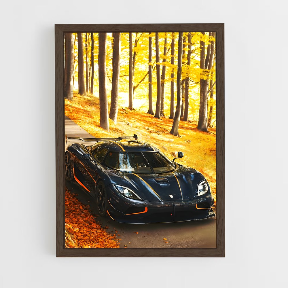 Poster Vitesse élégance arbres – affiche Koenigsegg (vue 5)